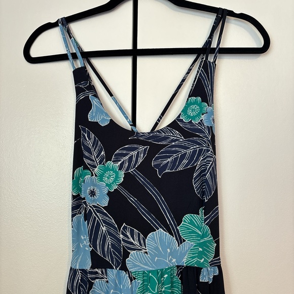 Ann Taylor Loft Dark Blue Floral Maxi Dress - Picture 4 of 6